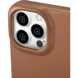 Etui iCarer CE Premium Leather Folio MagSafe Apple iPhone 14 Pro hnědá