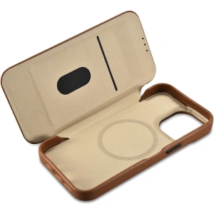 Wholesale iCarer CE Premium Leather Folio MagSafe Apple iPhone 14 Pro brown - ICR404 - {ean13} - Hurt