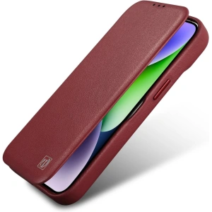 Wholesale iCarer CE Premium Leather Folio MagSafe Apple iPhone 14 Pro red - ICR405 - {ean13} - Hurt