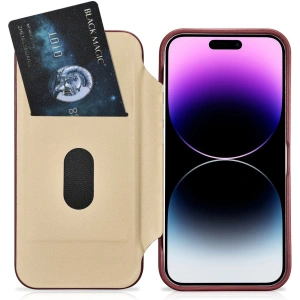 Hurtownia GSM - Etui iCarer CE Premium Leather Folio MagSafe Apple iPhone 14 Pro czerwony - ICR405 - {ean13} - Hurt