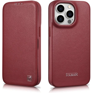 Wholesale iCarer CE Premium Leather Folio MagSafe Apple iPhone 14 Pro red - ICR405 - {ean13} - Hurt