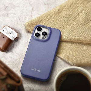 Wholesale iCarer CE Premium Leather Folio MagSafe Apple iPhone 14 Pro light purple - ICR407 - {ean13} - Hurt