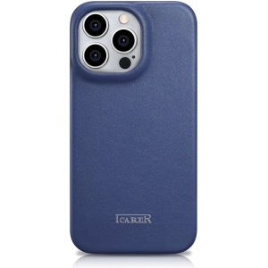 Wholesale iCarer CE Premium Leather Folio MagSafe Apple iPhone 14 Pro blue - ICR408 - {ean13} - Hurt
