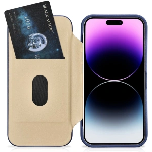 Hurtownia GSM - Etui iCarer CE Premium Leather Folio MagSafe Apple iPhone 14 Pro niebieski - ICR408 - {ean13} - Hurt
