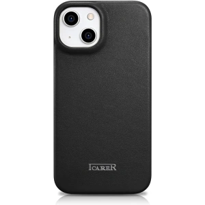 Wholesale iCarer CE Premium Leather Folio MagSafe Apple iPhone 14 Plus / 15 Plus black - ICR409 - {ean13} - Hurt