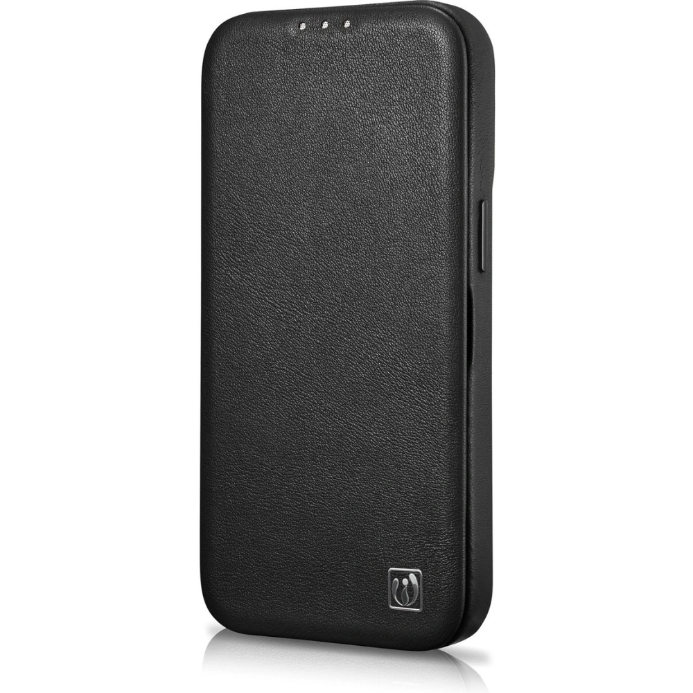 Wholesale iCarer CE Premium Leather Folio MagSafe Apple iPhone 14 Plus / 15 Plus black - ICR409 - {ean13} - Hurt