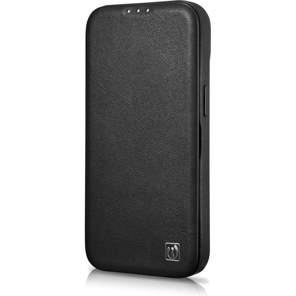 Wholesale iCarer CE Premium Leather Folio MagSafe Apple iPhone 14 Plus / 15 Plus black - ICR409 - {ean13} - Hurt