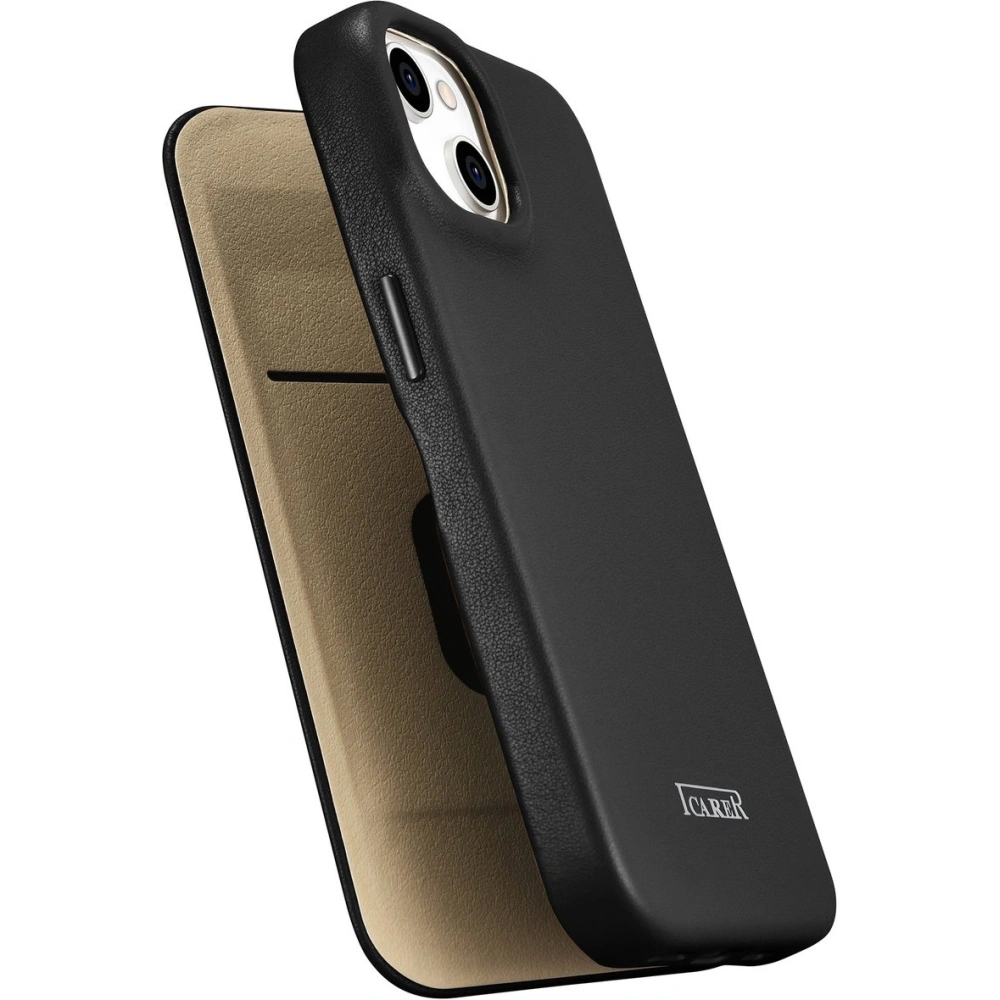 Hurtownia GSM - Etui iCarer CE Prémium Bőr Folio MagSafe Apple iPhone 14 Plus / 15 Plus fekete - ICR409 - {ean13} - Hurt