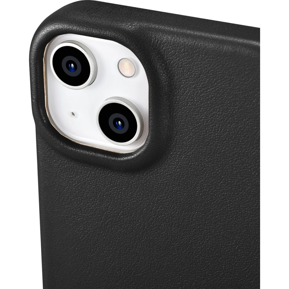 Wholesale iCarer CE Premium Leather Folio MagSafe Apple iPhone 14 Plus / 15 Plus black - ICR409 - {ean13} - Hurt