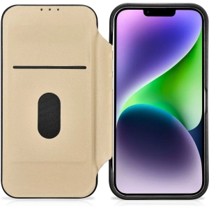 Hurtownia GSM - Etui iCarer CE Premium Leather Folio MagSafe Apple iPhone 14 Plus / 15 Plus czarny - ICR409 - {ean13} - Hurt