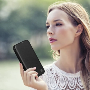 Wholesale iCarer CE Premium Leather Folio MagSafe Apple iPhone 14 Plus / 15 Plus black - ICR409 - {ean13} - Hurt