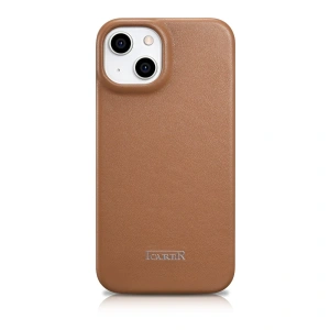 Wholesale iCarer CE Premium Leather Folio MagSafe Apple iPhone 14 Plus / 15 Plus brown - ICR410 - {ean13} - Hurt