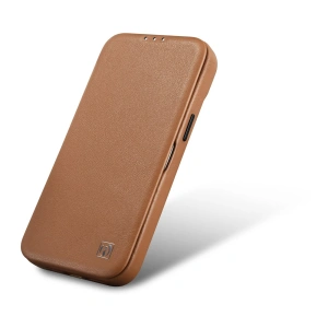 Wholesale iCarer CE Premium Leather Folio MagSafe Apple iPhone 14 Plus / 15 Plus brown - ICR410 - {ean13} - Hurt