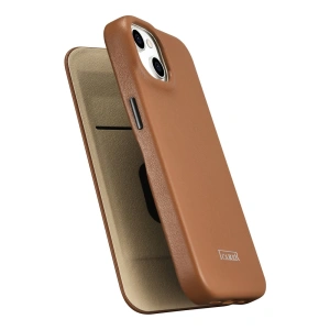 Etui iCarer CE Premium Leather Folio MagSafe Apple iPhone 14 Plus / 15 Plus marron