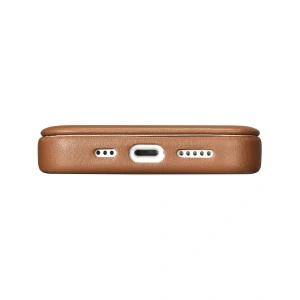 Wholesale iCarer CE Premium Leather Folio MagSafe Apple iPhone 14 Plus / 15 Plus brown - ICR410 - {ean13} - Hurt