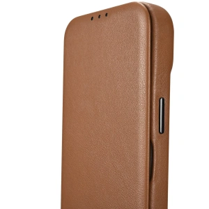 Wholesale iCarer CE Premium Leather Folio MagSafe Apple iPhone 14 Plus / 15 Plus brown - ICR410 - {ean13} - Hurt