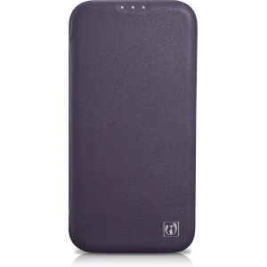 Wholesale iCarer CE Premium Leather Folio MagSafe Apple iPhone 14 Plus / 15 Plus dark purple - ICR412 - {ean13} - Hurt