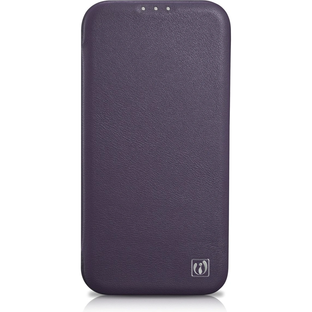 Hurtownia GSM - Etui iCarer CE Premium Leather Folio MagSafe Apple iPhone 14 Plus / 15 Plus mov închis - ICR412 - {ean13} - Hurt