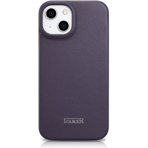 Wholesale iCarer CE Premium Leather Folio MagSafe Apple iPhone 14 Plus / 15 Plus dark purple - ICR412 - {ean13} - Hurt