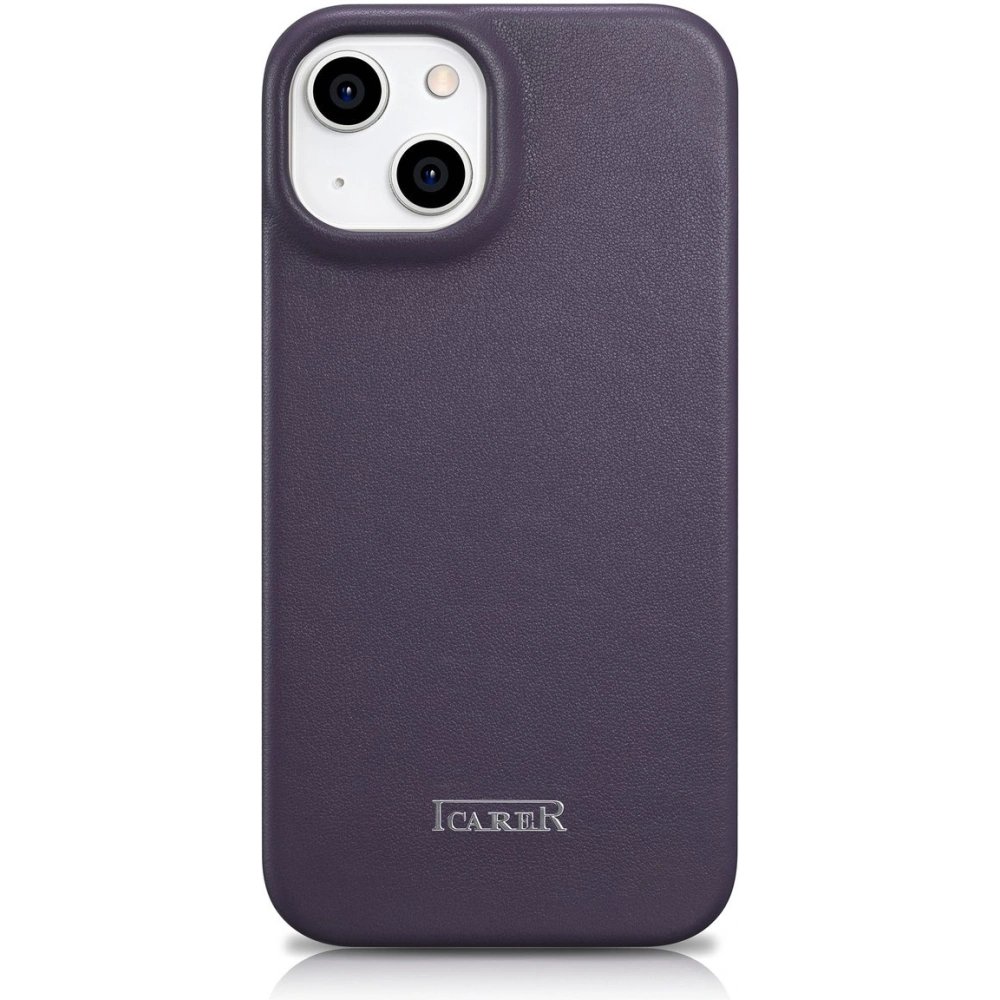 Hurtownia GSM - Case iCarer CE Premium Leder Folio MagSafe Apple iPhone 14 Plus / 15 Plus dunkelviolett - ICR412 - {ean13} - Hurt
