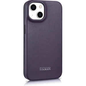 Wholesale iCarer CE Premium Leather Folio MagSafe Apple iPhone 14 Plus / 15 Plus dark purple - ICR412 - {ean13} - Hurt