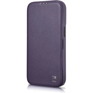 Wholesale iCarer CE Premium Leather Folio MagSafe Apple iPhone 14 Plus / 15 Plus dark purple - ICR412 - {ean13} - Hurt