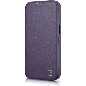 Wholesale iCarer CE Premium Leather Folio MagSafe Apple iPhone 14 Plus / 15 Plus dark purple - ICR412 - {ean13} - Hurt