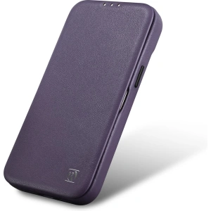 Wholesale iCarer CE Premium Leather Folio MagSafe Apple iPhone 14 Plus / 15 Plus dark purple - ICR412 - {ean13} - Hurt