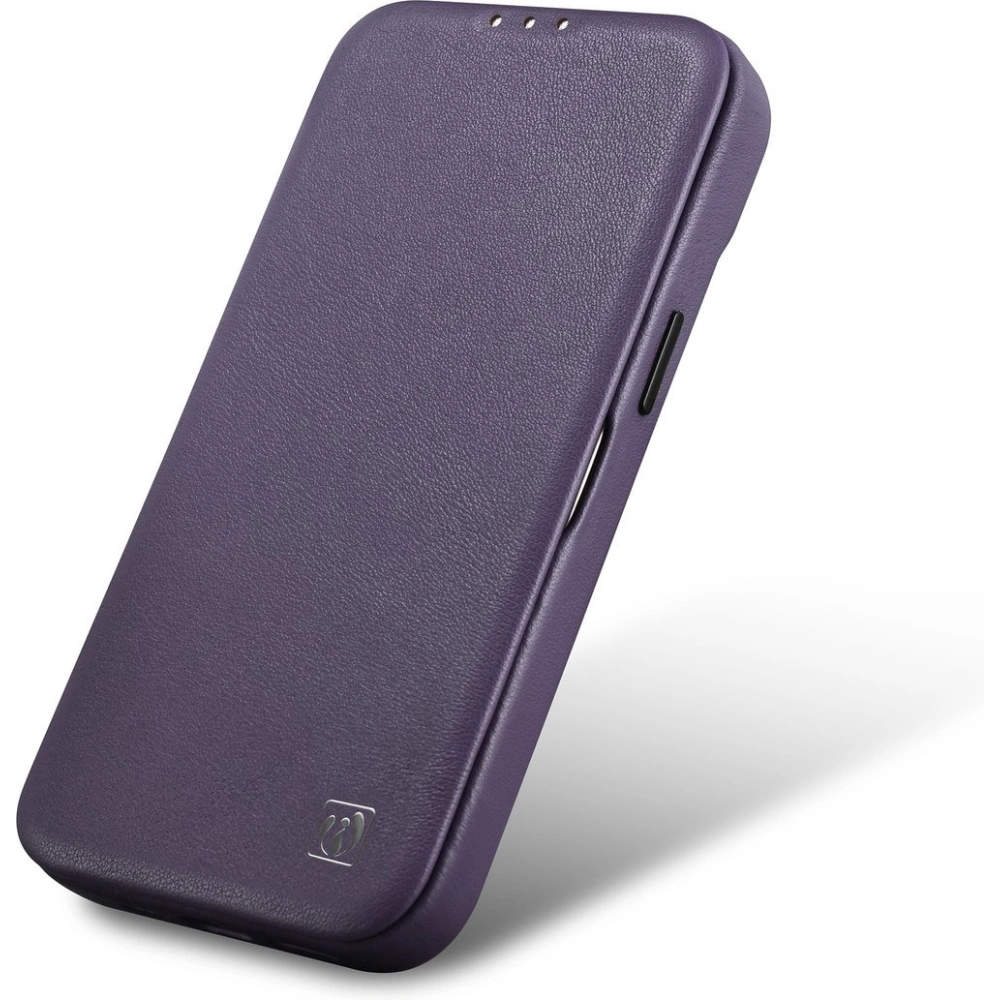 Wholesale iCarer CE Premium Leather Folio MagSafe Apple iPhone 14 Plus / 15 Plus dark purple - ICR412 - {ean13} - Hurt