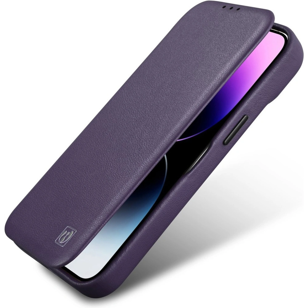 Hurtownia GSM - Case iCarer CE Premium Leder Folio MagSafe Apple iPhone 14 Plus / 15 Plus dunkelviolett - ICR412 - {ean13} - Hurt