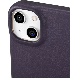 Wholesale iCarer CE Premium Leather Folio MagSafe Apple iPhone 14 Plus / 15 Plus dark purple - ICR412 - {ean13} - Hurt