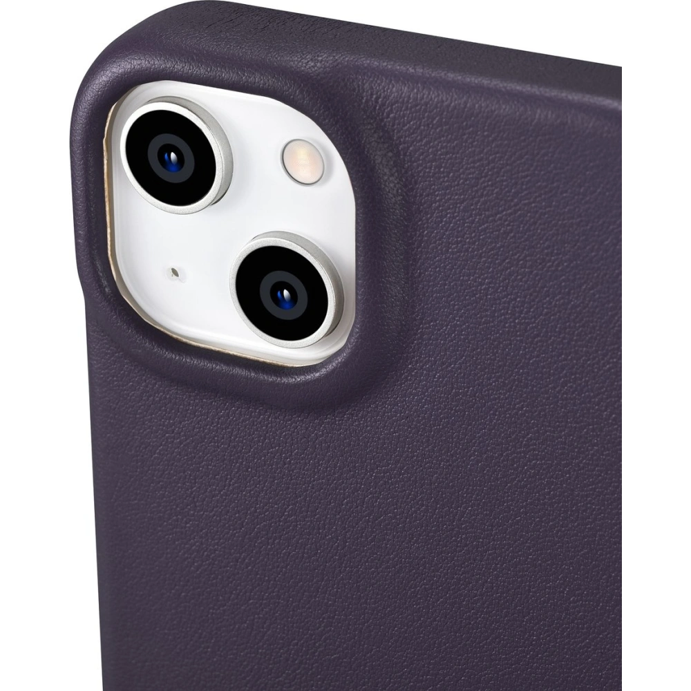 Hurtownia GSM - Case iCarer CE Premium Leder Folio MagSafe Apple iPhone 14 Plus / 15 Plus dunkelviolett - ICR412 - {ean13} - Hurt