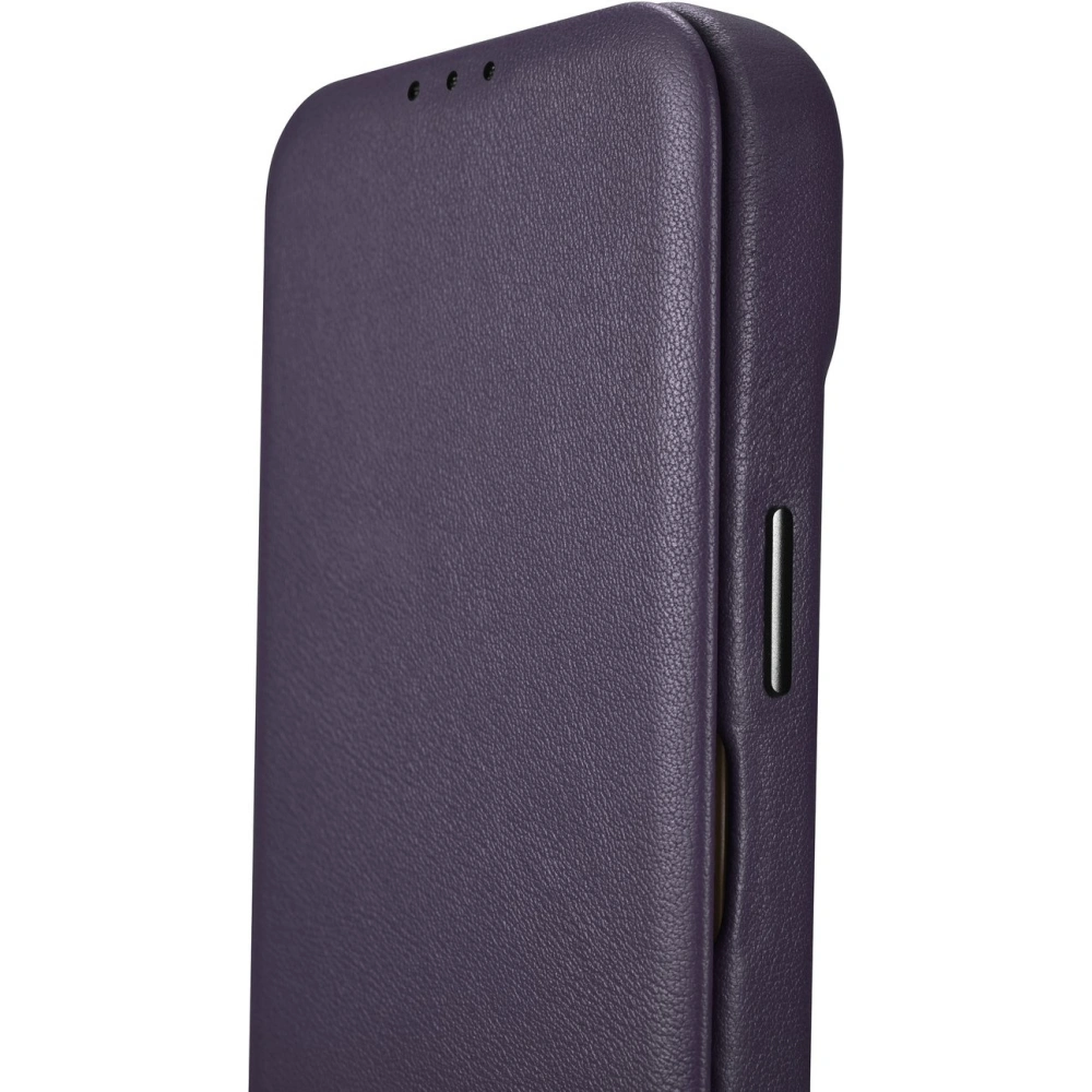 Hurtownia GSM - Etui iCarer CE Premium Leather Folio MagSafe Apple iPhone 14 Plus / 15 Plus mov închis - ICR412 - {ean13} - Hurt
