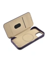 Hurtownia GSM - Etui iCarer CE Premium Leather Folio MagSafe Apple iPhone 14 Plus / 15 Plus mov închis - ICR412 - {ean13} - Hurt
