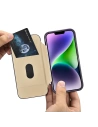 Hurtownia GSM - Case iCarer CE Premium Leder Folio MagSafe Apple iPhone 14 Plus / 15 Plus dunkelviolett - ICR412 - {ean13} - Hurt