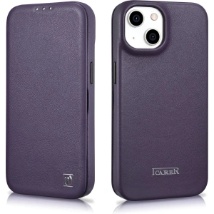 Wholesale iCarer CE Premium Leather Folio MagSafe Apple iPhone 14 Plus / 15 Plus dark purple - ICR412 - {ean13} - Hurt