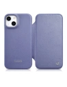 Etui iCarer CE Premium Leather Folio MagSafe Apple iPhone 14 Plus / 15 Plus lavandă deschisă