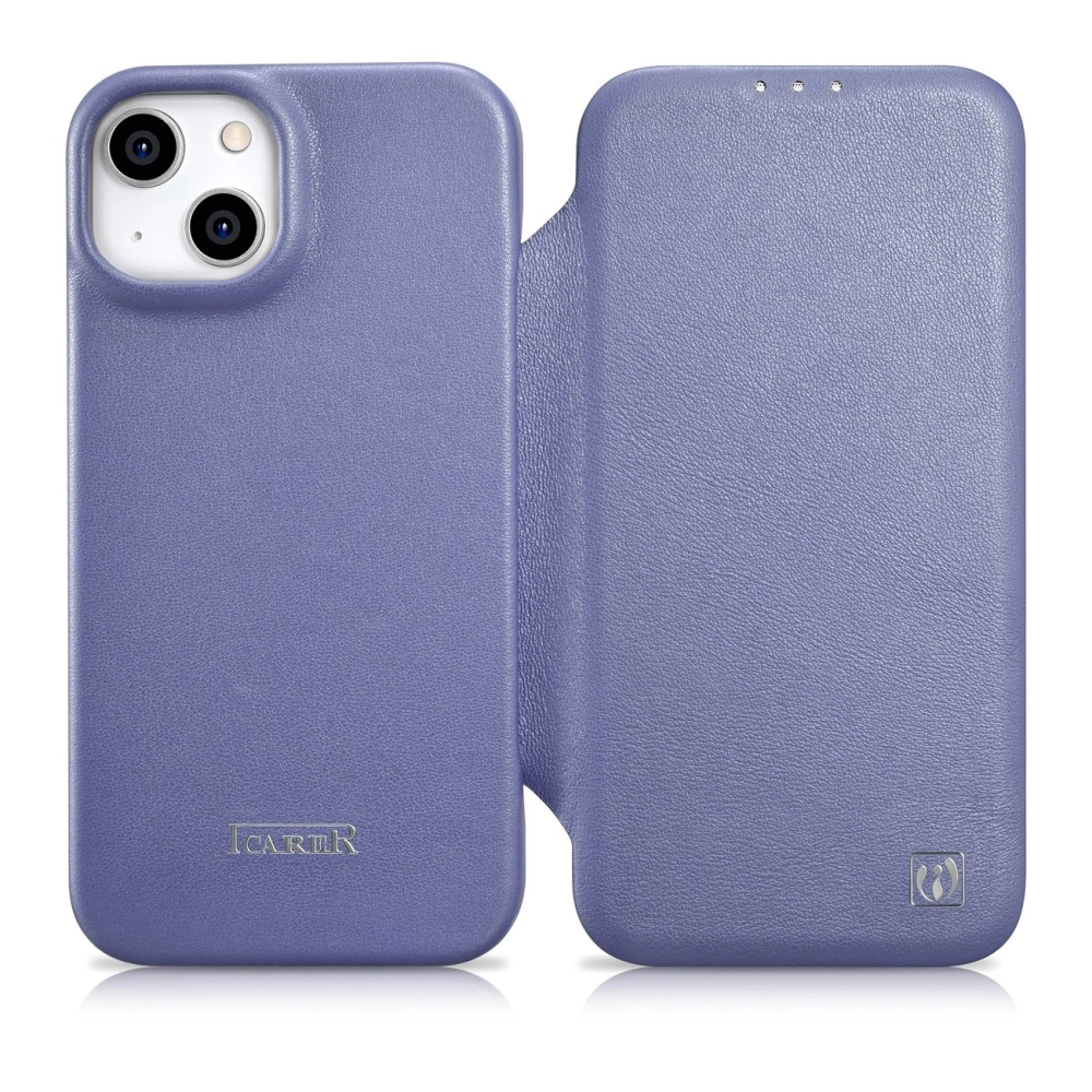 Hurtownia GSM - Case iCarer CE Premium Leder Folio MagSafe Apple iPhone 14 Plus / 15 Plus helllila - ICR413 - {ean13} - Hurt