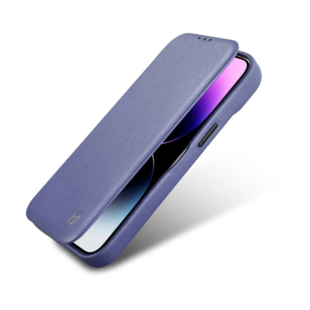 Hurtownia GSM - Etui iCarer CE Premium Bőr Folio MagSafe Apple iPhone 14 Plus / 15 Plus világoslila - ICR413 - {ean13} - Hurt
