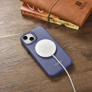 Wholesale iCarer CE Premium Leather Folio MagSafe Apple iPhone 14 Plus / 15 Plus light purple - ICR413 - {ean13} - Hurt