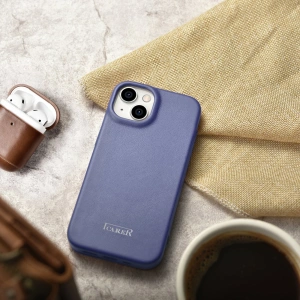 Wholesale iCarer CE Premium Leather Folio MagSafe Apple iPhone 14 Plus / 15 Plus light purple - ICR413 - {ean13} - Hurt