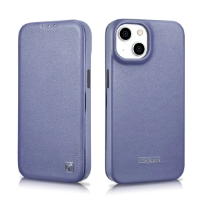 Wholesale iCarer CE Premium Leather Folio MagSafe Apple iPhone 14 Plus / 15 Plus light purple - ICR413 - {ean13} - Hurt