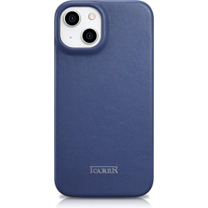 Wholesale iCarer CE Premium Leather Folio MagSafe Apple iPhone 14 Plus / 15 Plus blue - ICR414 - {ean13} - Hurt