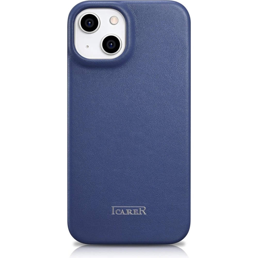 Wholesale iCarer CE Premium Leather Folio MagSafe Apple iPhone 14 Plus / 15 Plus blue - ICR414 - {ean13} - Hurt
