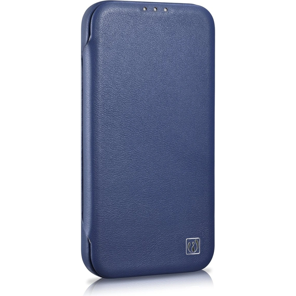Wholesale iCarer CE Premium Leather Folio MagSafe Apple iPhone 14 Plus / 15 Plus blue - ICR414 - {ean13} - Hurt