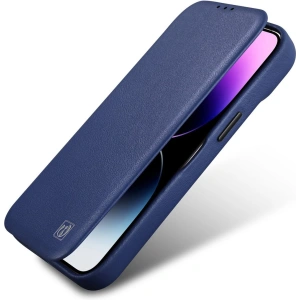 Wholesale iCarer CE Premium Leather Folio MagSafe Apple iPhone 14 Plus / 15 Plus blue - ICR414 - {ean13} - Hurt