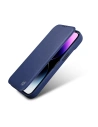 Case iCarer CE Premium Leder Folio MagSafe Apple iPhone 14 Plus / 15 Plus blau