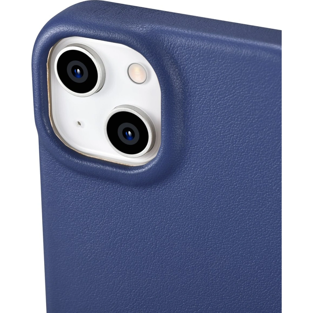 Wholesale iCarer CE Premium Leather Folio MagSafe Apple iPhone 14 Plus / 15 Plus blue - ICR414 - {ean13} - Hurt
