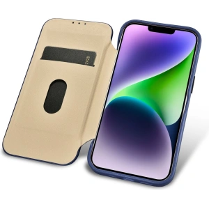 Hurtownia GSM - Etui iCarer CE Prémium Bőr Tok MagSafe Apple iPhone 14 Plus / 15 Plus kék - ICR414 - {ean13} - Hurt