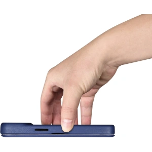 Wholesale iCarer CE Premium Leather Folio MagSafe Apple iPhone 14 Plus / 15 Plus blue - ICR414 - {ean13} - Hurt